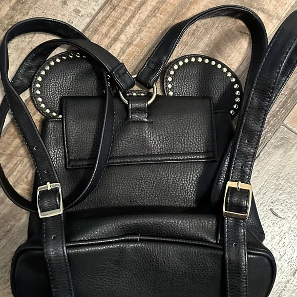 Danielle Nicole “Mickey Gold” Black Backpack with Gold Accents - Picture 7 of 7